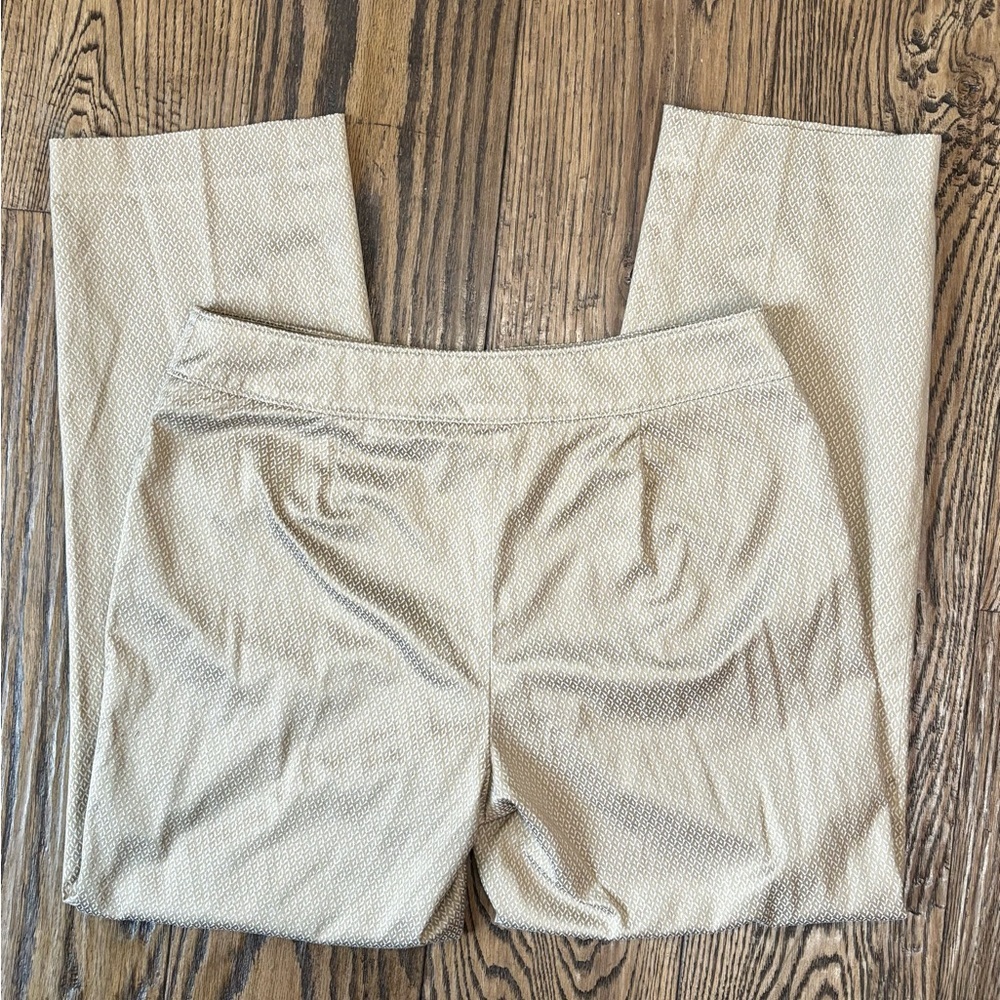 Talbots Gold Geometric Patterned Pants, Metalic S… - image 4